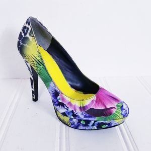 Nine West Floral High Heel Shoes
